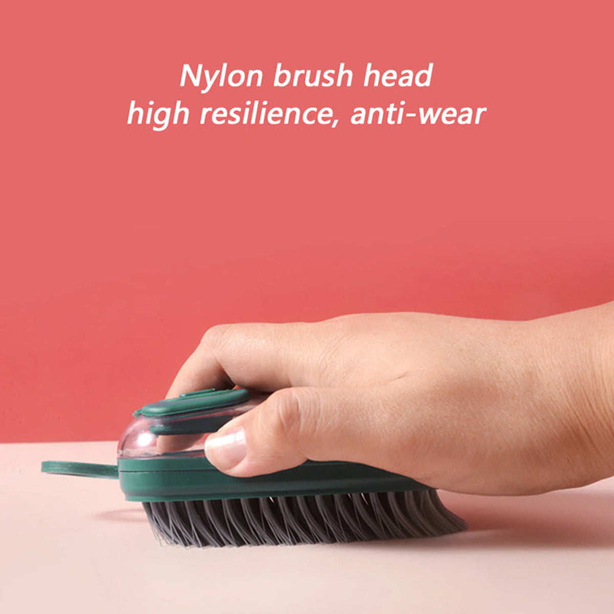 Cleaning Scrubber Plastic Hydraulic Brush with Soap Dispenser Soft Bristled Laundry Cleaning Brush Kitchen Pot Brush